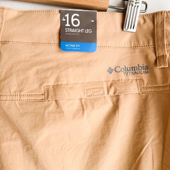 Columbia Light Beige Straight Leg Active Fit Convertible Outdoor Pants 16 - Picture 6 of 8